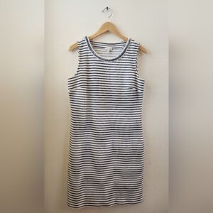 Talbots Striped Shift Dress Sleeveless Crew‎ Neck Knee Length Size 10